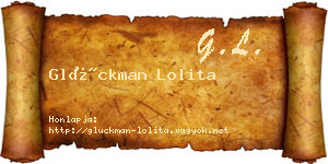 Glückman Lolita névjegykártya